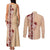 Tonga Language Week Couples Matching Tank Maxi Dress and Long Sleeve Button Shirt Hibiscus Tongan Ngatu Pattern