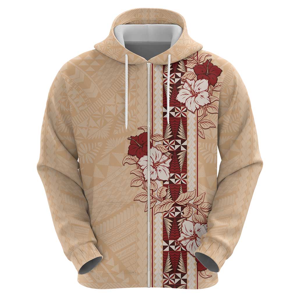 Tonga Language Week Hoodie Hibiscus Tongan Ngatu Pattern LT05 - Polynesian Pride