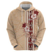 Tonga Language Week Hoodie Hibiscus Tongan Ngatu Pattern LT05 - Polynesian Pride