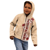 Tonga Language Week Kid Hoodie Hibiscus Tongan Ngatu Pattern LT05 - Polynesian Pride