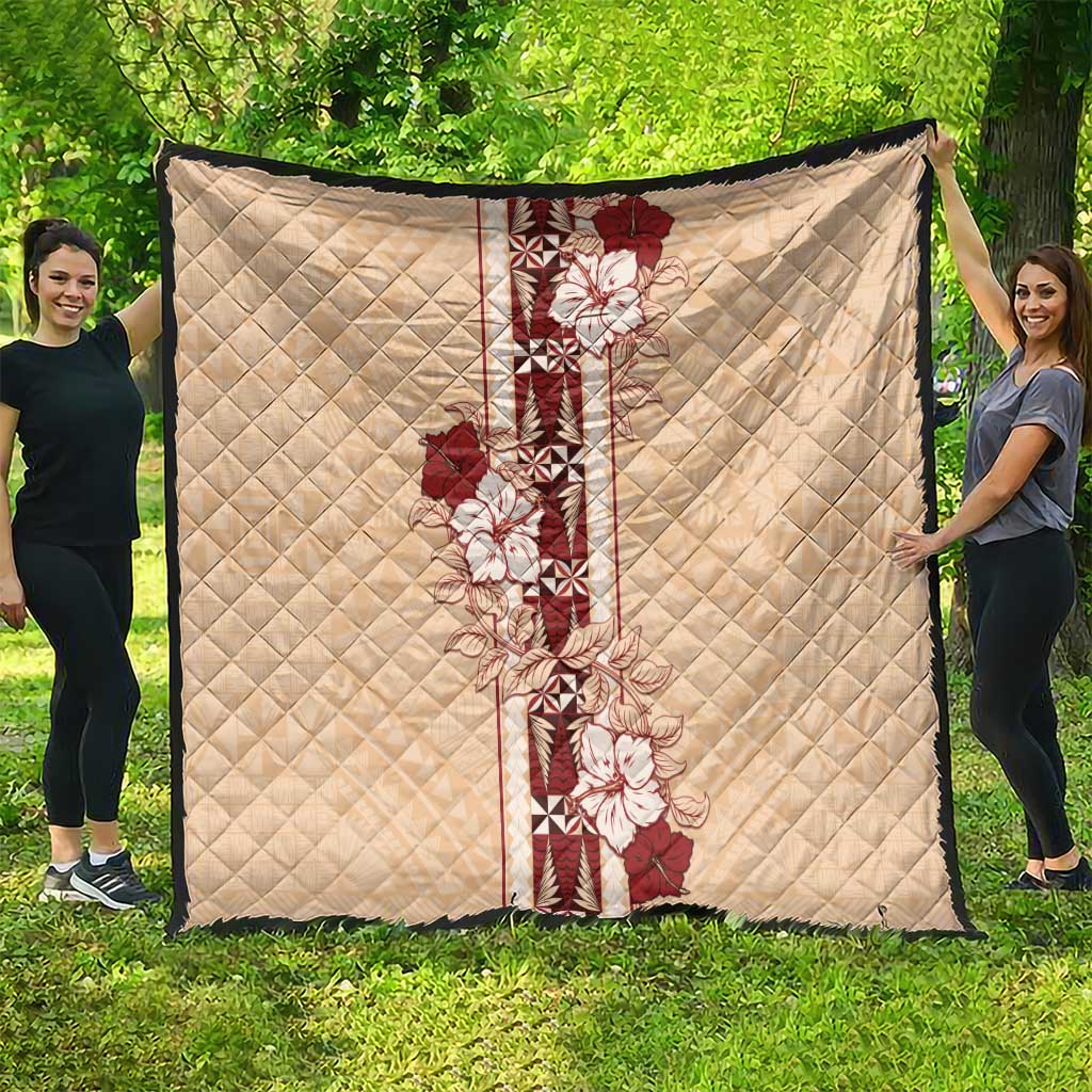 Tonga Language Week Quilt Hibiscus Tongan Ngatu Pattern LT05 - Polynesian Pride