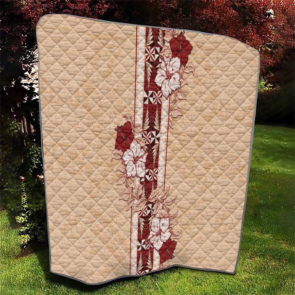 Tonga Language Week Quilt Hibiscus Tongan Ngatu Pattern LT05 - Polynesian Pride