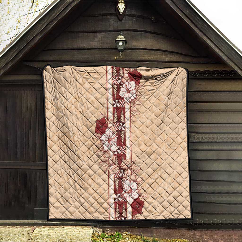 Tonga Language Week Quilt Hibiscus Tongan Ngatu Pattern LT05 - Polynesian Pride