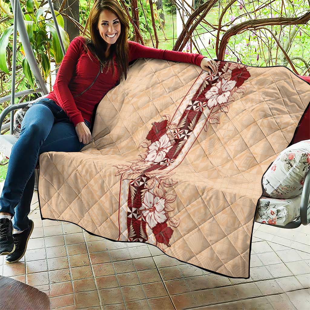 Tonga Language Week Quilt Hibiscus Tongan Ngatu Pattern LT05 - Polynesian Pride