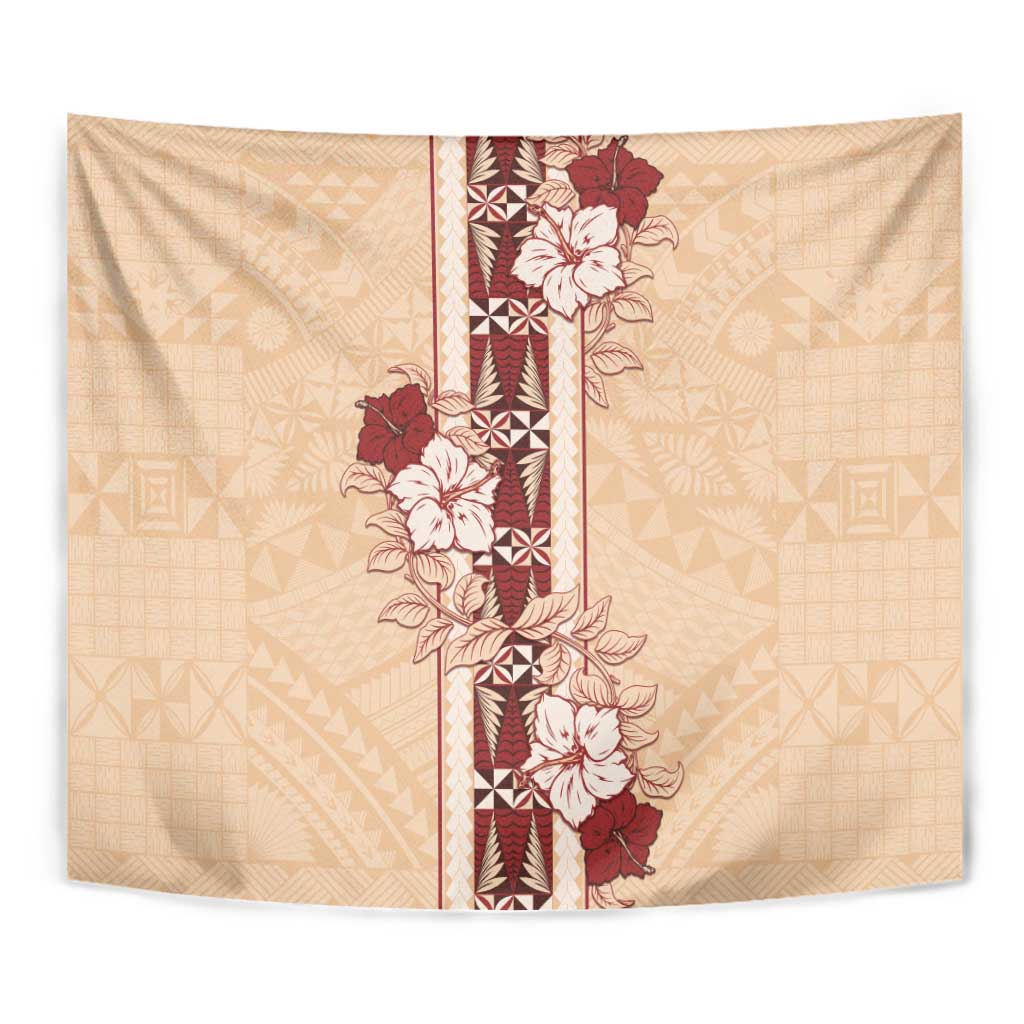 Tonga Language Week Tapestry Hibiscus Tongan Ngatu Pattern LT05 - Polynesian Pride