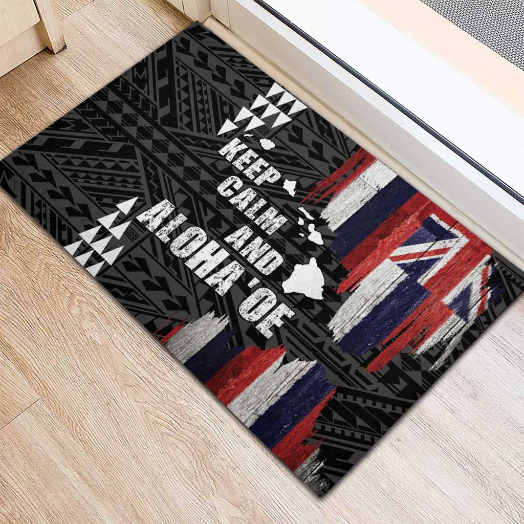 Hawaii 1959 Statehood Day Rubber Doormat Classic Style LT05 - Polynesian Pride