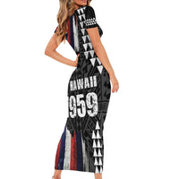 Hawaii 1959 Statehood Day Short Sleeve Bodycon Dress Classic Style LT05 - Polynesian Pride
