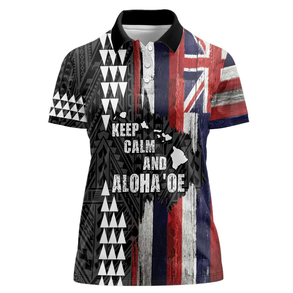 Hawaii 1959 Statehood Day Women Polo Shirt Classic Style LT05 Female Black - Polynesian Pride
