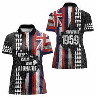 Hawaii 1959 Statehood Day Women Polo Shirt Classic Style LT05 - Polynesian Pride