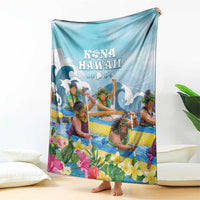 Hawaii Outrigger Canoe Race Blanket Polynesian Style Watercolor Style LT05 - Polynesian Pride