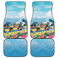 Hawaii Outrigger Canoe Race Car Mats Polynesian Style Watercolor Style LT05 - Polynesian Pride