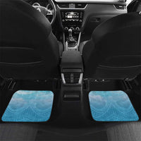 Hawaii Outrigger Canoe Race Car Mats Polynesian Style Watercolor Style LT05 Set 2pcs - Back Blue - Polynesian Pride