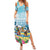 Hawaii Outrigger Canoe Race Family Matching Summer Maxi Dress and Hawaiian Shirt Polynesian Style Watercolor Style