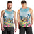 Hawaii Outrigger Canoe Race Men Tank Top Polynesian Style Watercolor Style