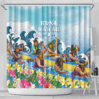 Hawaii Outrigger Canoe Race Shower Curtain Polynesian Style Watercolor Style LT05 - Polynesian Pride