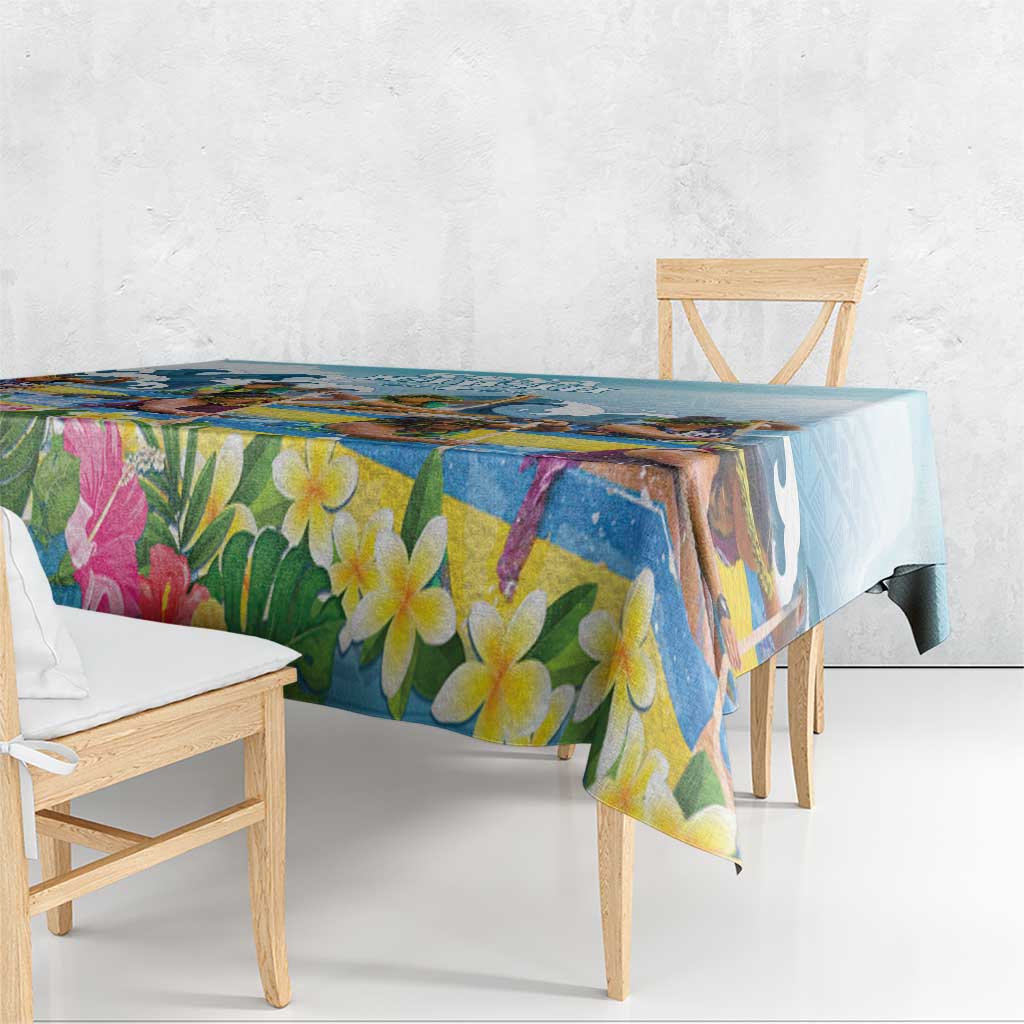Hawaii Outrigger Canoe Race Tablecloth Polynesian Style Watercolor Style LT05 - Polynesian Pride