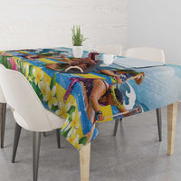Hawaii Outrigger Canoe Race Tablecloth Polynesian Style Watercolor Style LT05 - Polynesian Pride