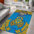 Tuvalu Independence Day Area Rug Coat Of Arms With Polynesian Dolphin Tattoo