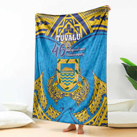 Tuvalu Independence Day Blanket Coat Of Arms With Polynesian Dolphin Tattoo LT05 - Polynesian Pride