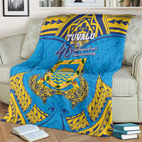 Tuvalu Independence Day Blanket Coat Of Arms With Polynesian Dolphin Tattoo LT05 - Polynesian Pride