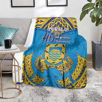 Tuvalu Independence Day Blanket Coat Of Arms With Polynesian Dolphin Tattoo LT05 - Polynesian Pride