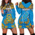 Personalised Tuvalu Independence Day Hoodie Dress Coat Of Arms With Polynesian Dolphin Tattoo