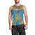 Personalised Tuvalu Independence Day Men Tank Top Coat Of Arms With Polynesian Dolphin Tattoo