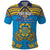 Personalised Tuvalu Independence Day Polo Shirt Coat Of Arms With Polynesian Dolphin Tattoo