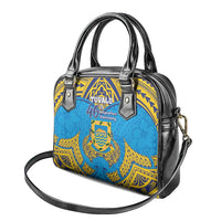 Tuvalu Independence Day Shoulder Handbag Coat Of Arms With Polynesian Dolphin Tattoo LT05 - Polynesian Pride