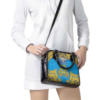 Tuvalu Independence Day Shoulder Handbag Coat Of Arms With Polynesian Dolphin Tattoo LT05 - Polynesian Pride