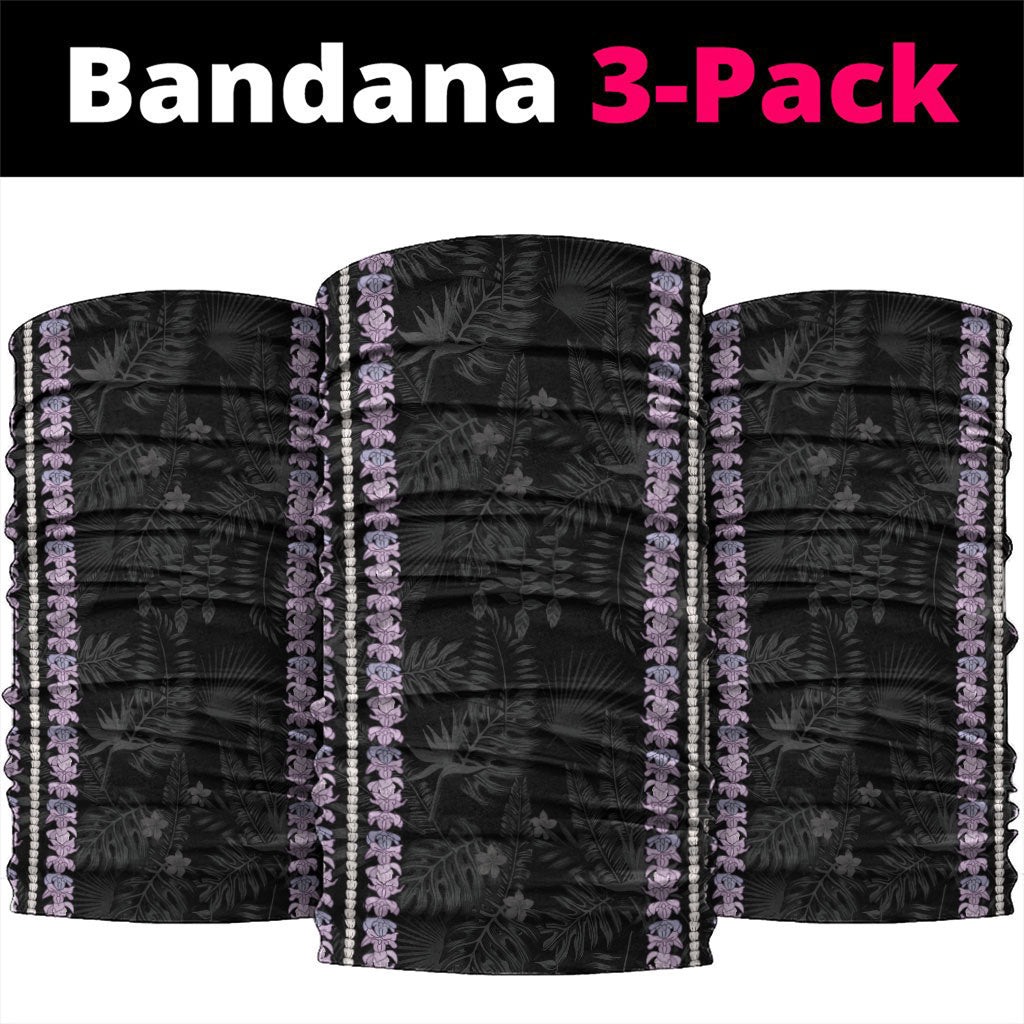 Hawaii Queen Liliuokalani Neck Gaiter Hawaiian Lei Pua Kalaunu LT05 package One Size: 25*50cm Black - Polynesian Pride