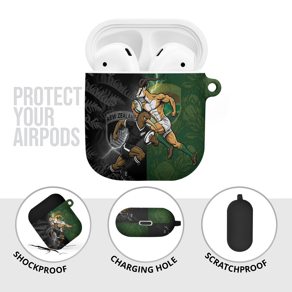 South Africa And New Zealand AirPods Case Springboks And Kiwis Rugby Rivalry LT05 - Polynesian Pride