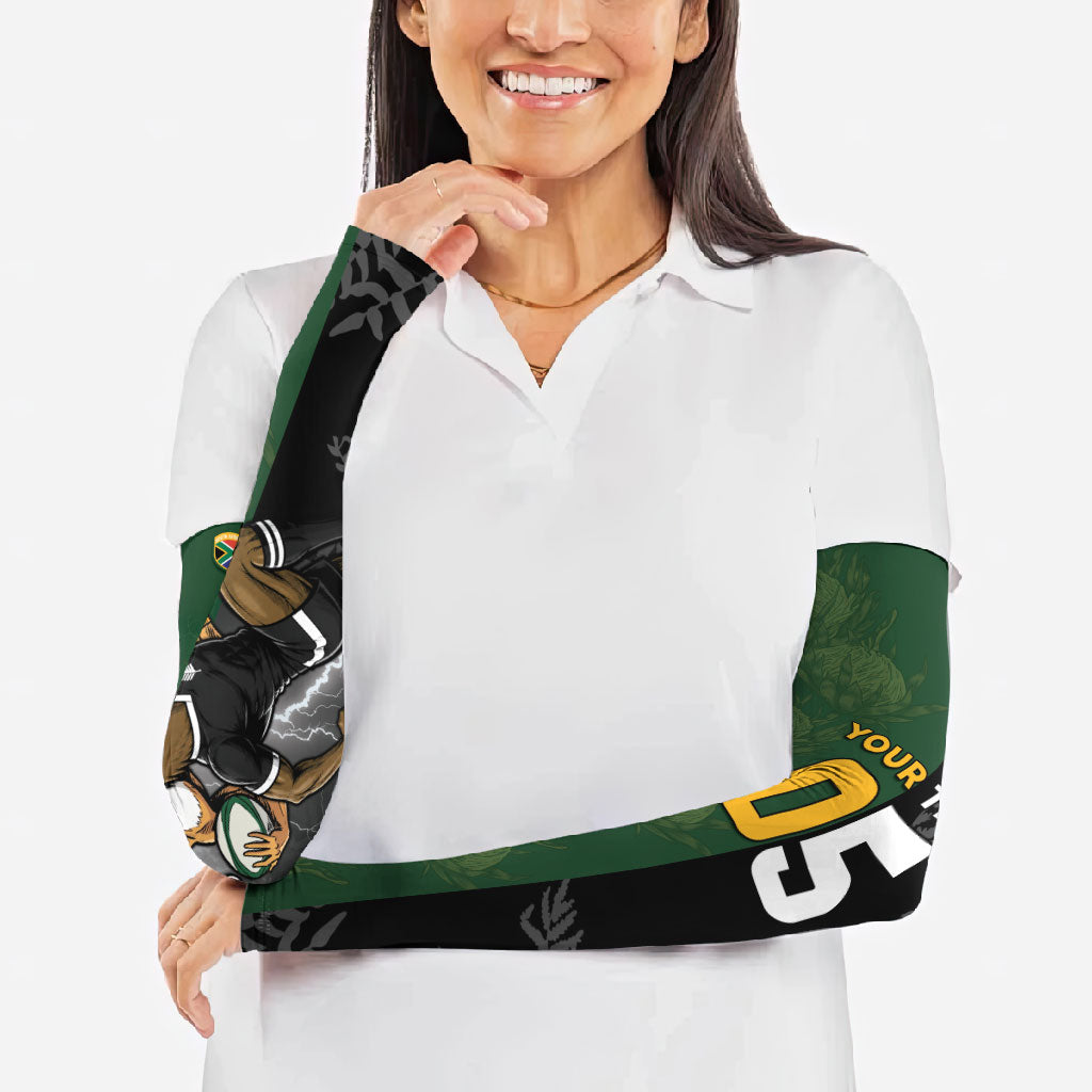Custom South Africa And New Zealand Arm Sleeves Springboks And Kiwis Rugby Rivalry LT05 - Polynesian Pride