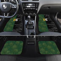 Custom South Africa And New Zealand Car Mats Springboks And Kiwis Rugby Rivalry LT05 Set 4pcs Black - Polynesian Pride