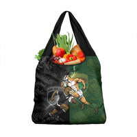 South Africa And New Zealand Grocery Bag Springboks And Kiwis Rugby Rivalry LT05 1-pack One Size Black - Polynesian Pride