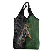South Africa And New Zealand Grocery Bag Springboks And Kiwis Rugby Rivalry LT05 - Polynesian Pride