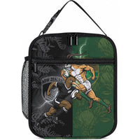 South Africa And New Zealand Lunch Bag Springboks And Kiwis Rugby Rivalry LT05 10.2 × 8.3 × 4.3 inch Black - Polynesian Pride