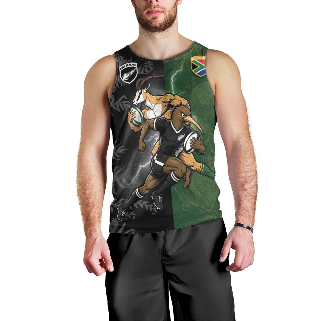 Custom South Africa And New Zealand Men Tank Top Springboks And Kiwis Rugby Rivalry LT05 - Polynesian Pride