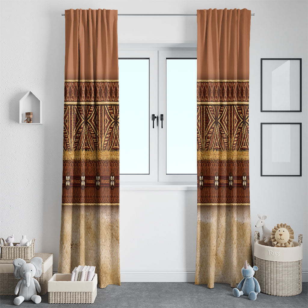 Polynesian Princess Inspired Cosplay Costume Window Curtain Traditional Tapa Pattern LT05 - Polynesian Pride
