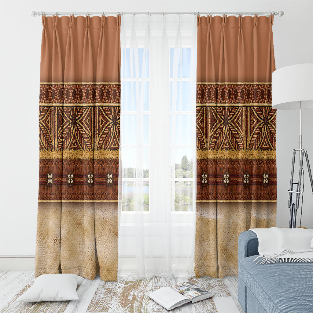 Polynesian Princess Inspired Cosplay Costume Window Curtain Traditional Tapa Pattern LT05 - Polynesian Pride