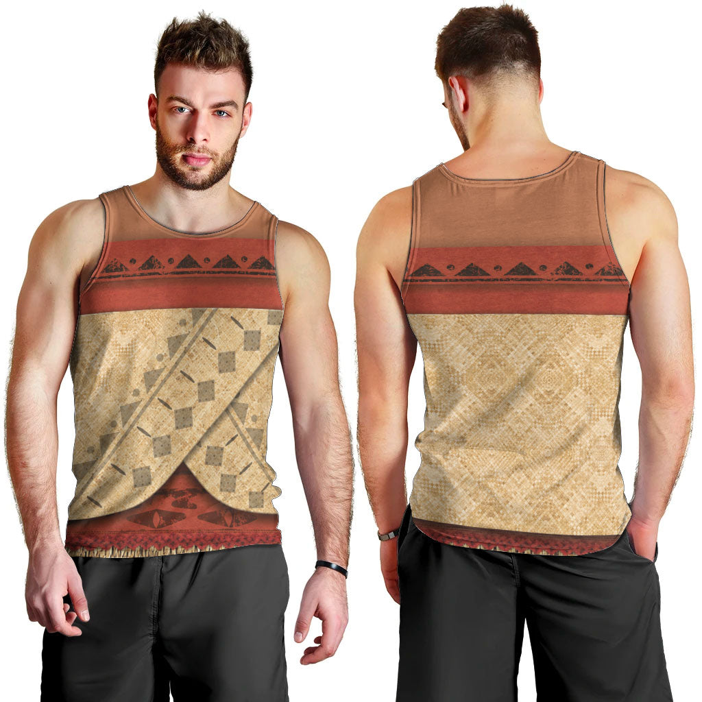 Island Elder Inspired Costume Men Tank Top Polynesian Tribal Pattern LT05 - Polynesian Pride