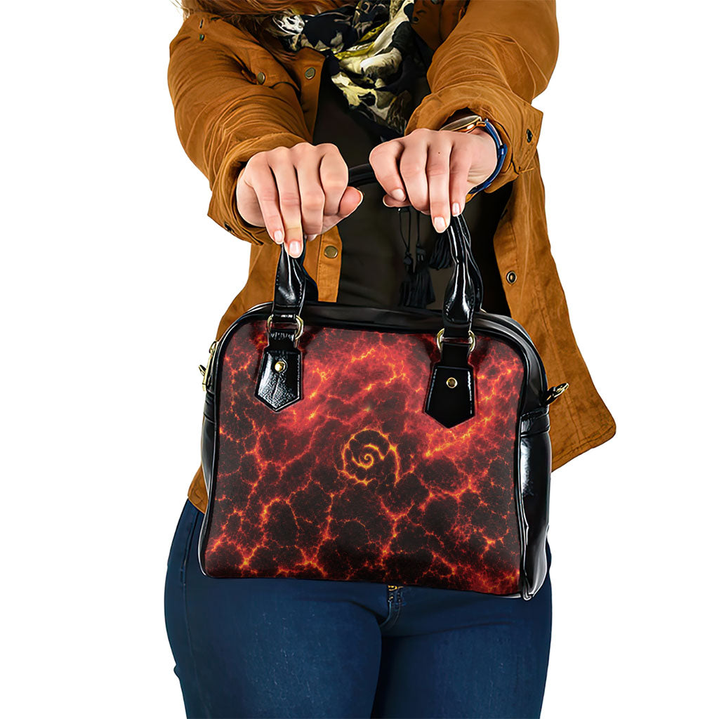 Lava Monster Costume Shoulder Handbag Fiery Lava Spiral LT05 One Size Red - Polynesian Pride