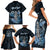 Personalised Polynesia Go Surfing Family Matching Short Sleeve Bodycon Dress and Hawaiian Shirt The Pacific Wave Of Water LT05 - Polynesian Pride