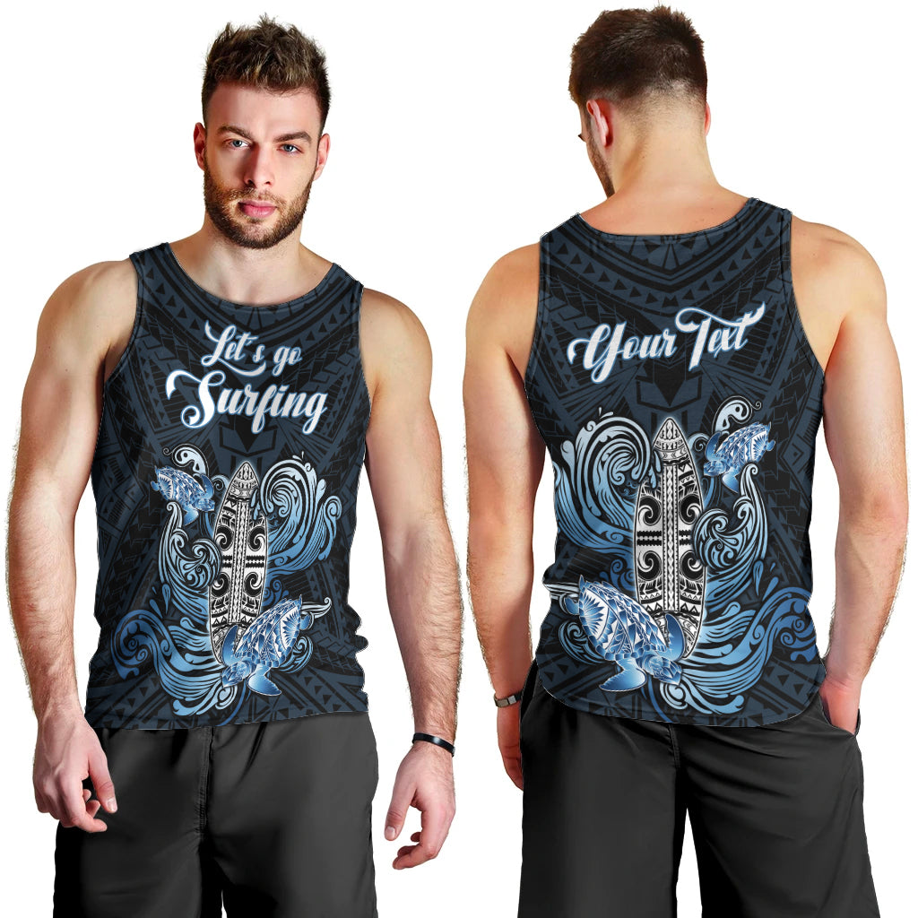 Personalised Polynesia Go Surfing Men Tank Top The Pacific Wave Of Water LT05 - Polynesian Pride