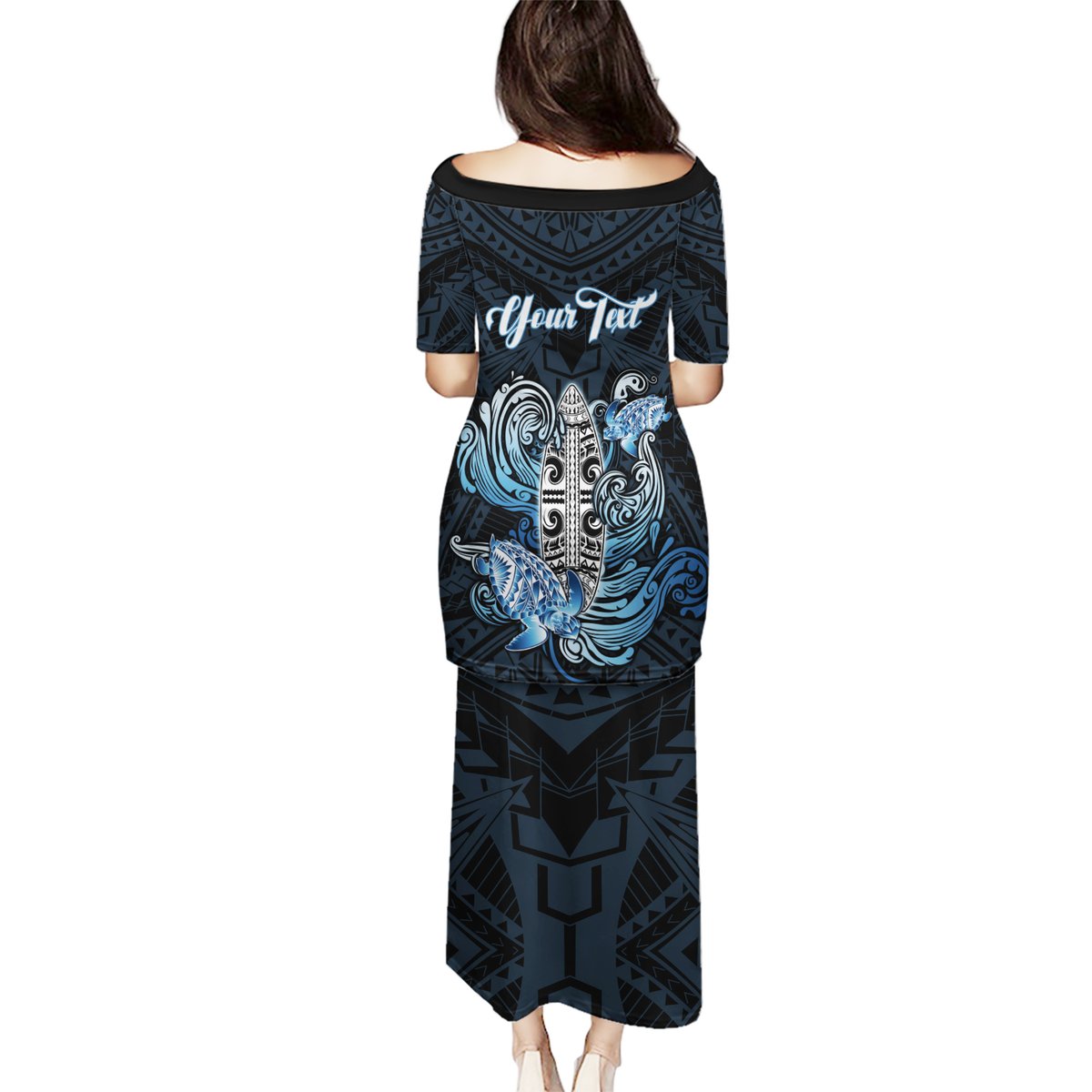 Personalised Polynesia Go Surfing Puletasi The Pacific Wave Of Water LT05 - Polynesian Pride