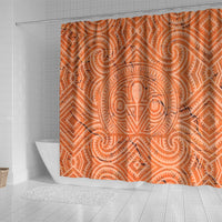 Lapita Culture Shower Curtain Iconic Double Face Pattern LT05 - Polynesian Pride