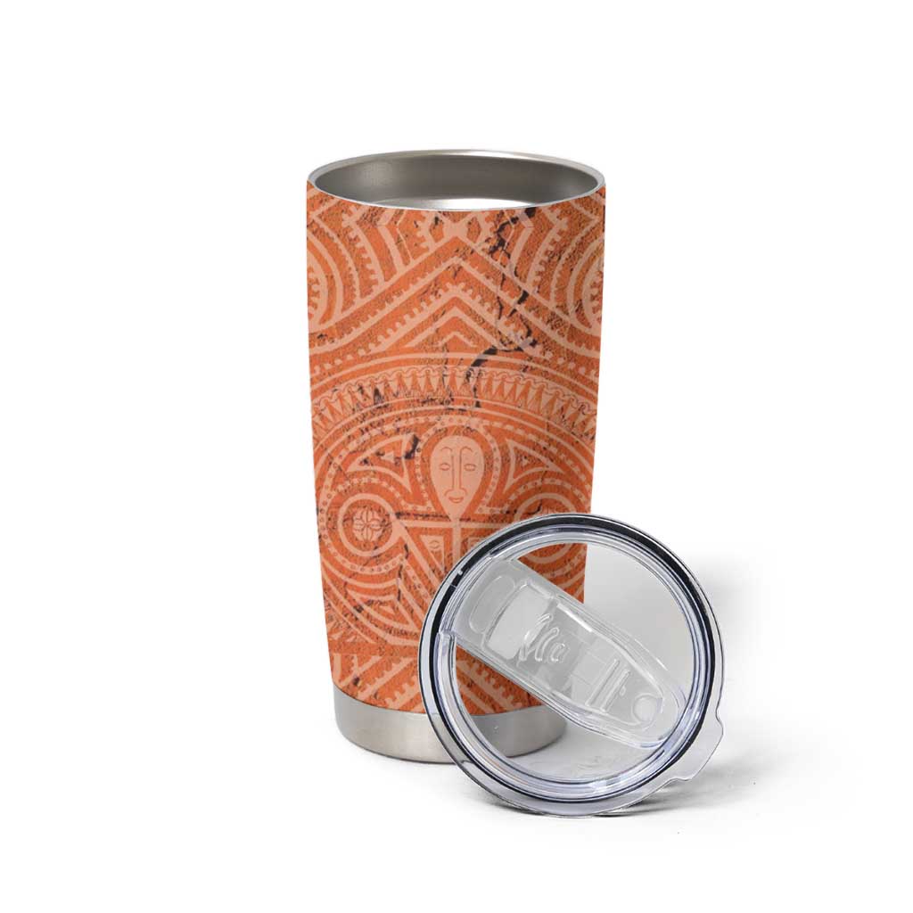Personalised Lapita Culture Tumbler Cup Iconic Double Face Pattern LT05 - Polynesian Pride