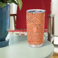 Personalised Lapita Culture Tumbler Cup Iconic Double Face Pattern LT05 - Polynesian Pride