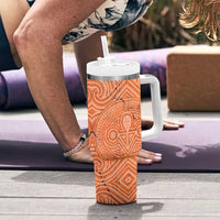 Personalised Lapita Culture Tumbler With Handle Iconic Double Face Pattern LT05 - Polynesian Pride