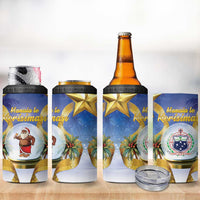 Samoa Christmas 4 in 1 Can Cooler Tumbler Snow Globe With Samoan Santa LT05 - Polynesian Pride